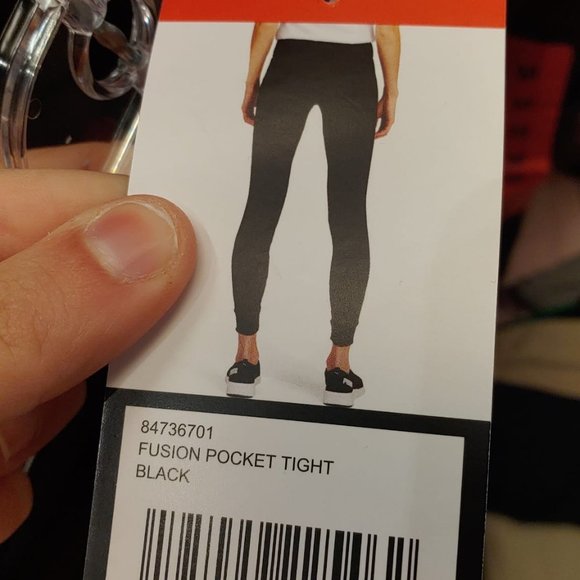 PUMA Womens Midweight Drawstring Jogger Leggings Side Pocket Black - Picture 6 of 9